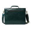 Kai Full Grain Leather Briefcase - Dark Green