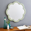 Green Bone Inlay Flower Mirror