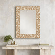 Buy Bone Inlay Flower Wall Mirror Almond