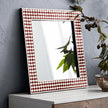 Square Bone Inlay Mirror Red