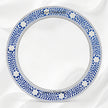 Blue Bone Inlay Round Mirror
