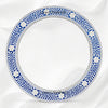 Blue Bone Inlay Round Mirror