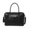 Jamie Buffalo Leather Briefcase- Black