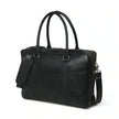 Jamie Buffalo Leather Briefcase- Black