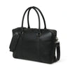 Jamie Buffalo Leather Briefcase- Black