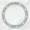 Green Floral Embossed Bone Inlay Round Mirror