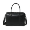 Jamie Buffalo Leather Briefcase- Black