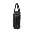Jamie Buffalo Leather Briefcase- Black