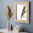  Square Bone Inlay Wall Mirror  