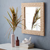  Square Bone Inlay Wall Mirror  