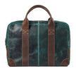 Leo Full grain Leather Briefcase - Green