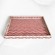 Luxury Bone Inlay Tray Red