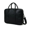 Royal Black Leather Briefcase