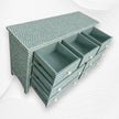 Bone Inlay Fishscale Chest Of 7 Drawers Green