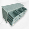 Bone Inlay Fishscale Chest Of 7 Drawers Green