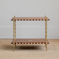 Teakwood Bone Inlay Side Table
