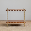 Eden Teakwood Bone Inlay Side Table Natural