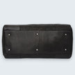 Abra Woven Leather Duffel Bag Black