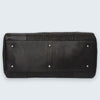 Abra Woven Leather Duffel Bag Black