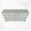 Ada Bone Inlay Chest of 6 Drawers Indigo Light Green 5