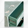 Ada Bone Inlay Chest of 6 Drawers Indigo Light Green 4