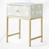 Ada Bone Inlay Nightstand Grey | Bone Inlay Nightstand
