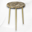 Agate Round Side Table Brown 3