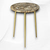 Agate Round Side Table Brown 3