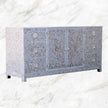 Shop Alexa Mother of Pearl Inlay Media Cabinet Grey Online 2