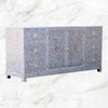 Alexa Mother of Pearl Inlay Media Cabinet Grey 2