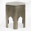 Anatole Hexagonal White Metal Side Table 3