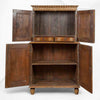 Vintage Anglo Indian Teak Wood Wardrobe Bone Inlay Natural