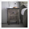 Antique Metal Two Drawer Bedside With Black Granite Top 2