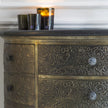 Antique Brass Chest Of Drawer With Black Granite Top 4