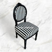 Archibald Baroque Velvet Stripped Black Chair 5