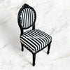 Top Class Archibald Baroque Velvet Stripped Black Chair 5