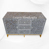 Arctic Navy Blue MOP Inlay Sideboard with elegant design 1