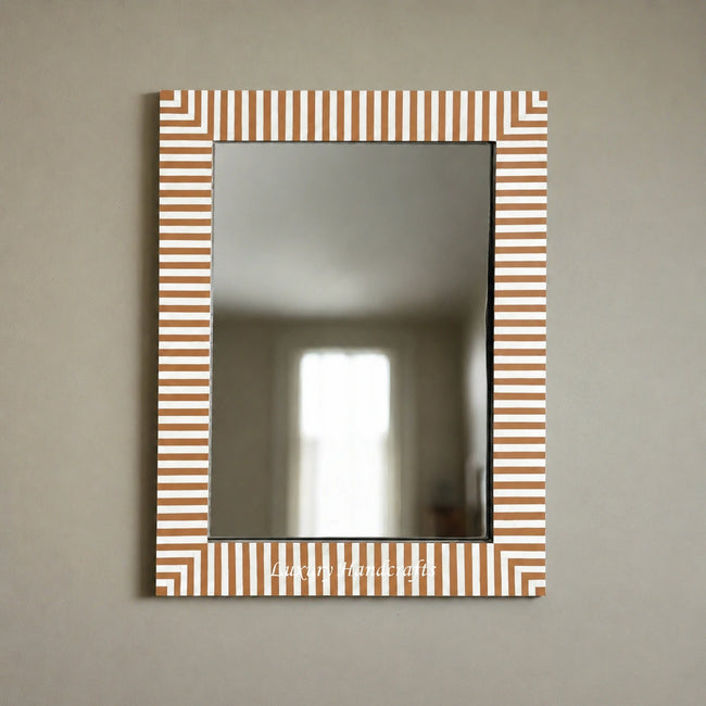 Asher Bone Inlay Stripe Mirror Almond