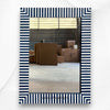 Asher Bone Inlay Stripe Mirror Dark Blue 4