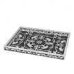 Bone Inlay Flower Tray Black 1