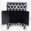 Black Mother Of Pearl Inlay Nightstand Honeycomb