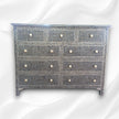 Black Bone Inlay 9 Drawer Checks Design Chest