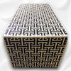 Black Bone Inlay Tic Tac 3 Drawer 2 Door Sideboard 2
