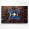 Black Granite Dining Table 6 Seater Top Gemstones Inlay 3