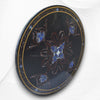 Black Granite Dining Table 6 Seater Top Gemstones Inlay 2