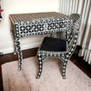Black Mother Of Pearl Inlay Star Desk And Chair Combo 1