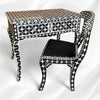Black Mother Of Pearl Inlay Star Desk And Chair Combo 6