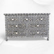 Black Mother Of Pearl Inlay Chest Of 7 Drawers Large