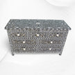 Black Mother Of Pearl Inlay Chest Of 7 Drawers Large