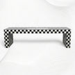 Bone Inlay Checkerboard Coffee Table Black 3